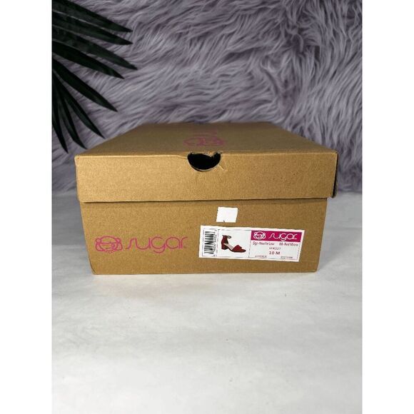 Sugar Women's Noelle Low Dress Sandals - Red 10M - Picture 5 of 7